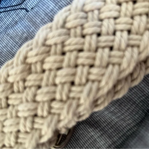 Braided Tan Belt with Silver Buckle - Picture 3 of 3